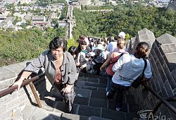 Wielki Mur Chiński w JuYongGuan, bywa tłoczno...