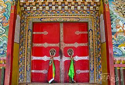 Klasztor Labrang, zdobienia wejścia do jednego z budynków